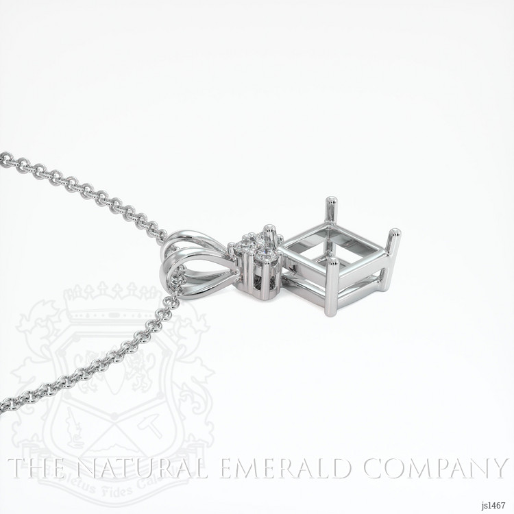 Platinum 950 Accent Stones Pendant Setting
