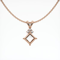 14K Rose Gold Accent Stones Pendant Setting Video