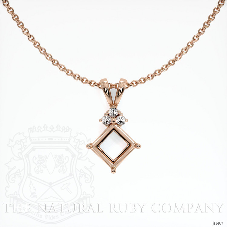 14K Rose Gold Accent Stones Pendant Setting
