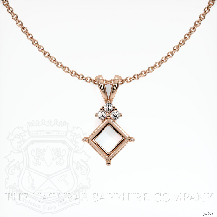 14K Rose Gold Accent Stones Pendant Setting