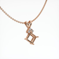 14K Rose Gold Accent Stones Pendant Setting Image