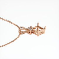14K Rose Gold Accent Stones Pendant Setting Image