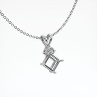 10K White Gold Accent Stones Pendant Setting Image