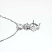18K White Gold Accent Stones Pendant Setting Image