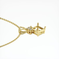 10K Yellow Gold Accent Stones Pendant Setting Image