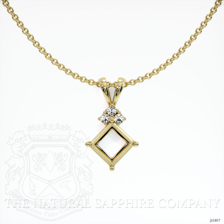 14K Yellow Gold Accent Stones Pendant Setting
