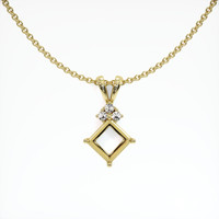 18K Yellow Gold Accent Stones Pendant Setting Video