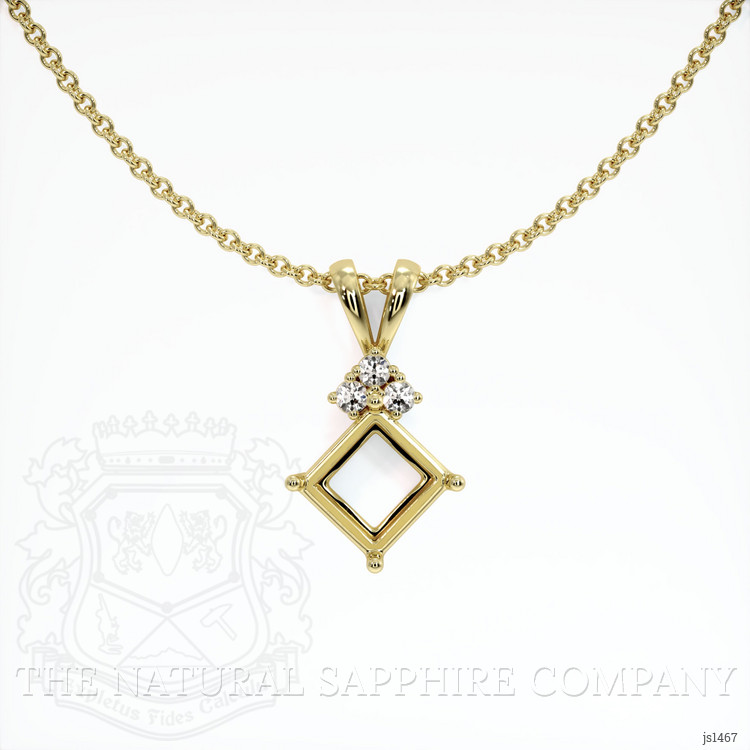 18K Yellow Gold Accent Stones Pendant Setting