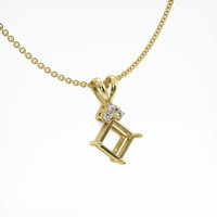 18K Yellow Gold Accent Stones Pendant Setting Image