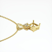 18K Yellow Gold Accent Stones Pendant Setting Image