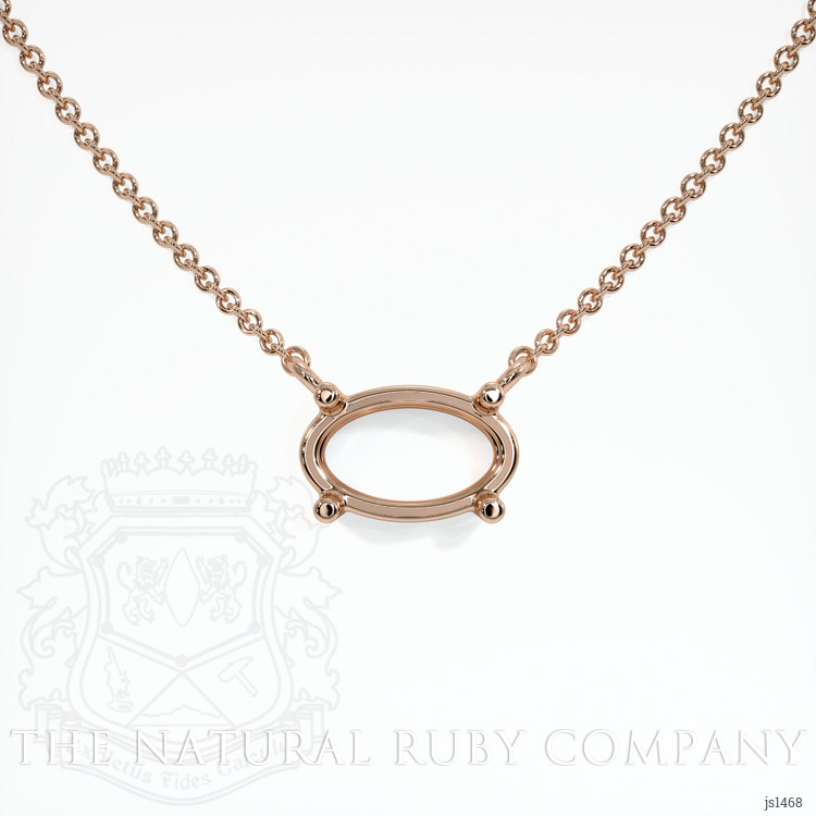 14K Rose Gold Solitaire Necklace Setting
