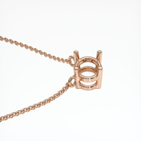 14K Rose Gold Solitaire Necklace Setting Image