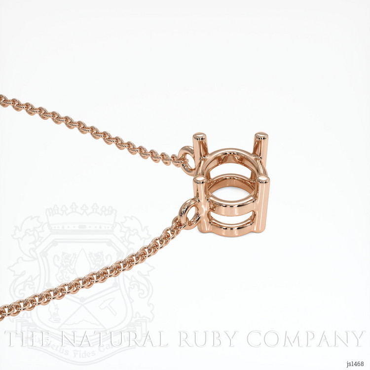 14K Rose Gold Solitaire Necklace Setting