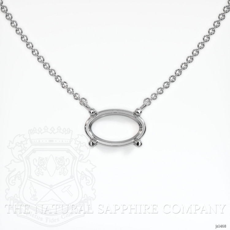 Silver Solitaire Necklace Setting