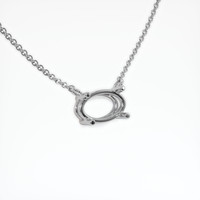 18K White Gold Solitaire Necklace Setting Image