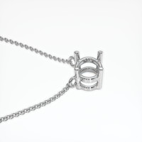 18K White Gold Solitaire Necklace Setting Image
