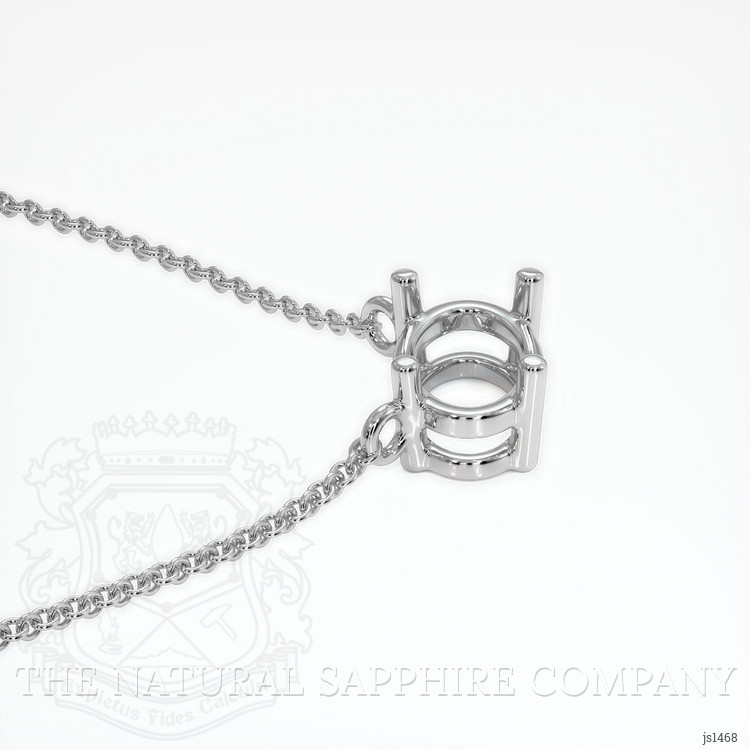 18K White Gold Solitaire Necklace Setting