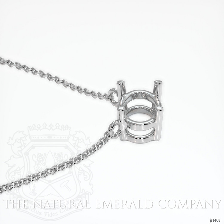 18K White Gold Solitaire Necklace Setting