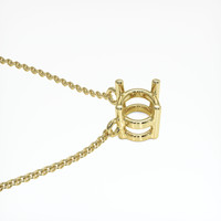 10K Yellow Gold Solitaire Necklace Setting Image