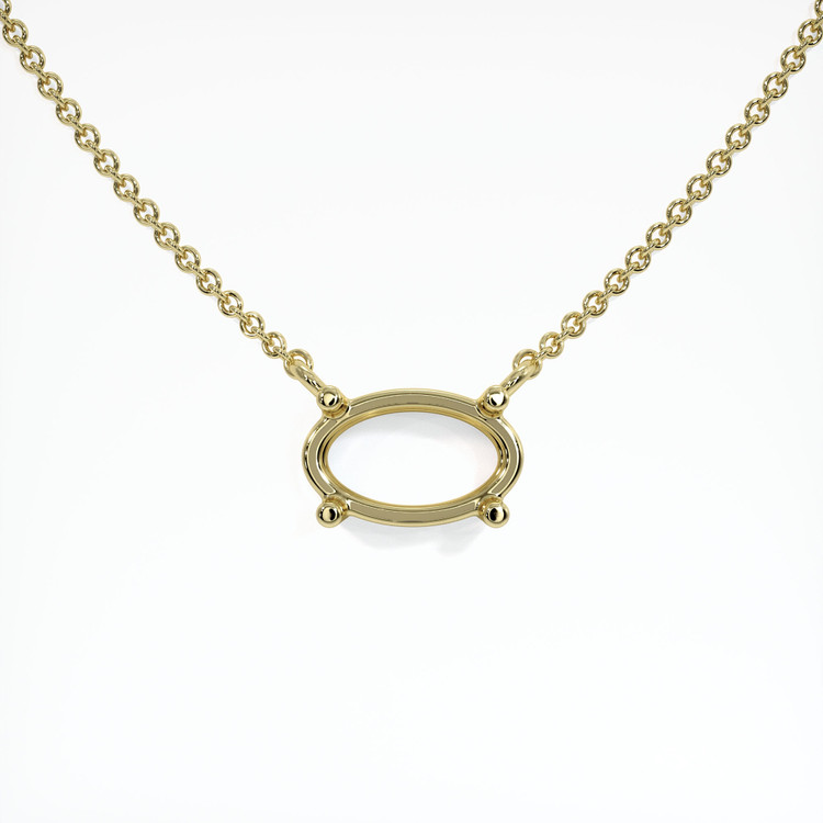 14K Yellow Gold Solitaire Necklace Setting