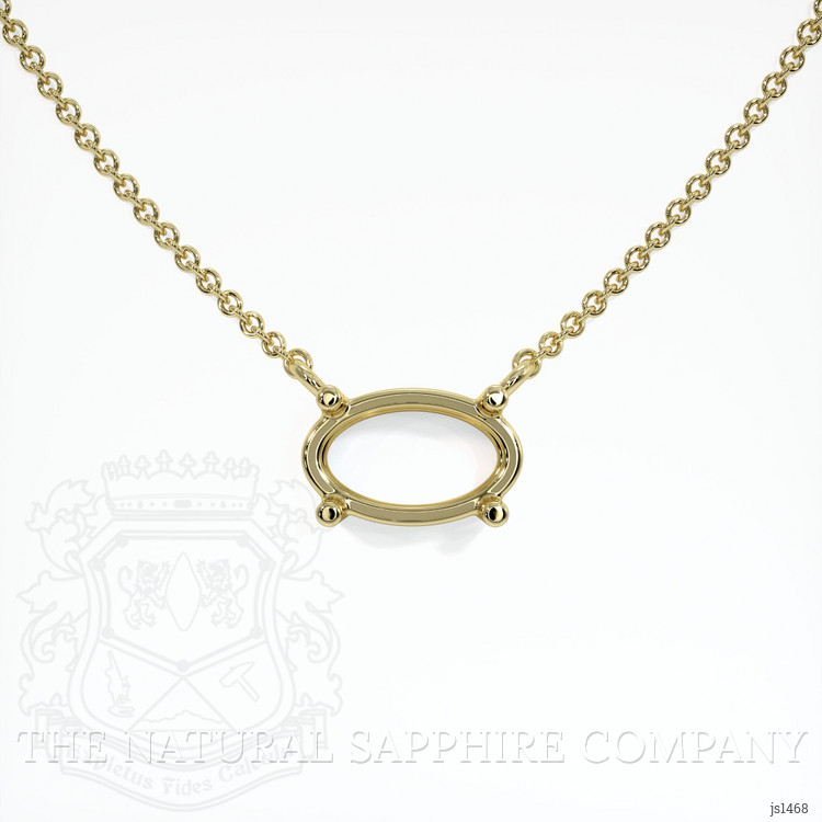 14K Yellow Gold Solitaire Necklace Setting