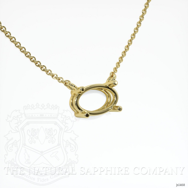 14K Yellow Gold Solitaire Necklace Setting