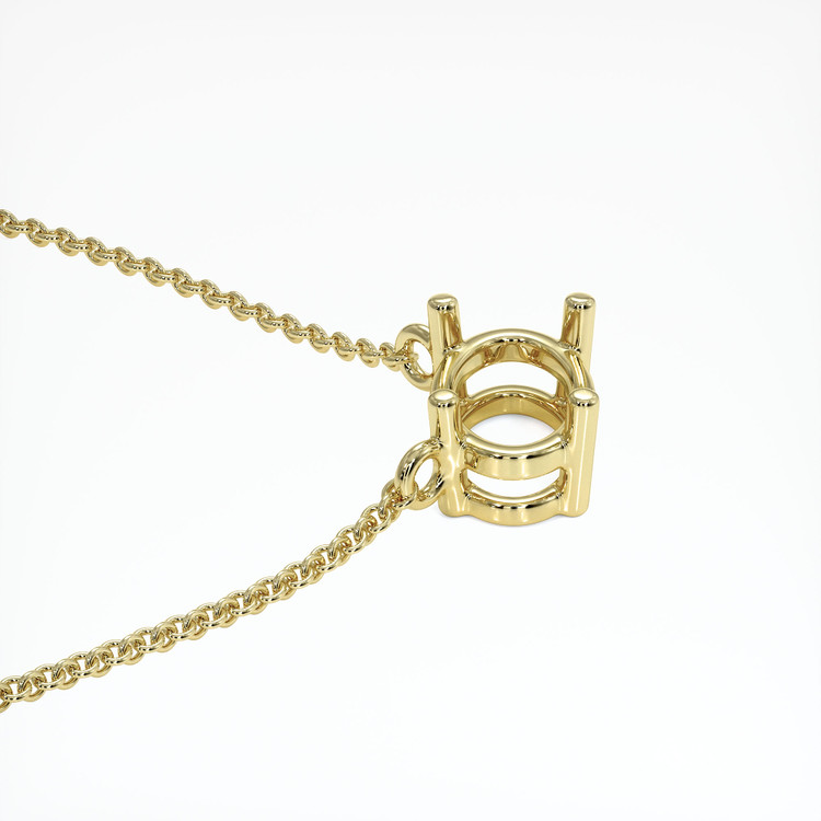 14K Yellow Gold Solitaire Necklace Setting