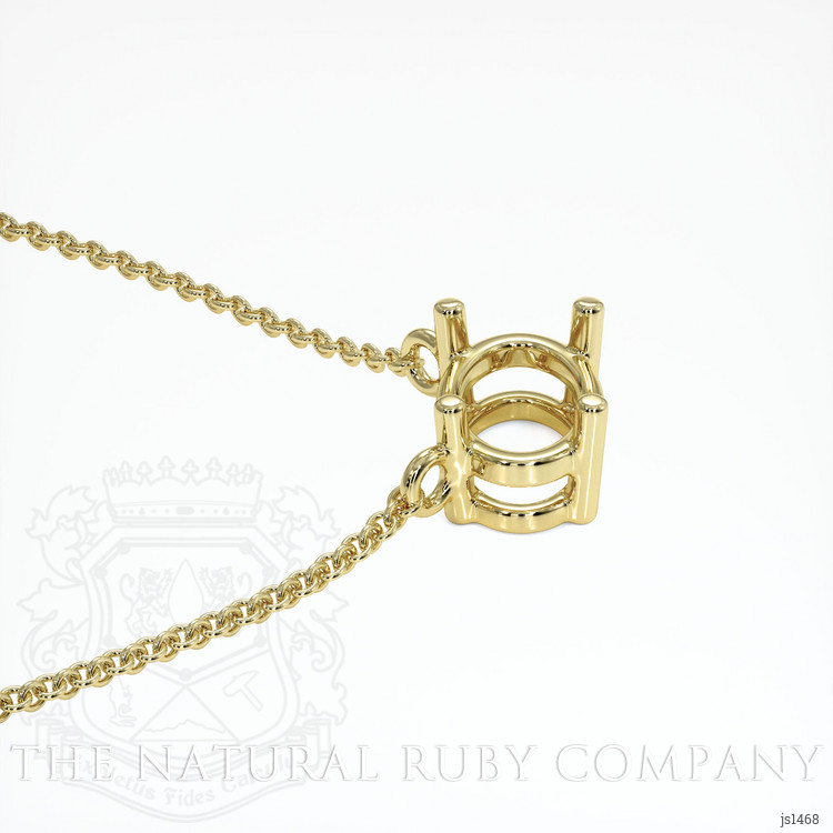 14K Yellow Gold Solitaire Necklace Setting