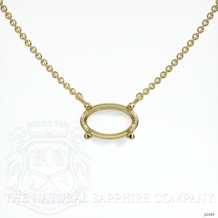 18K Yellow Gold Solitaire Necklace Setting