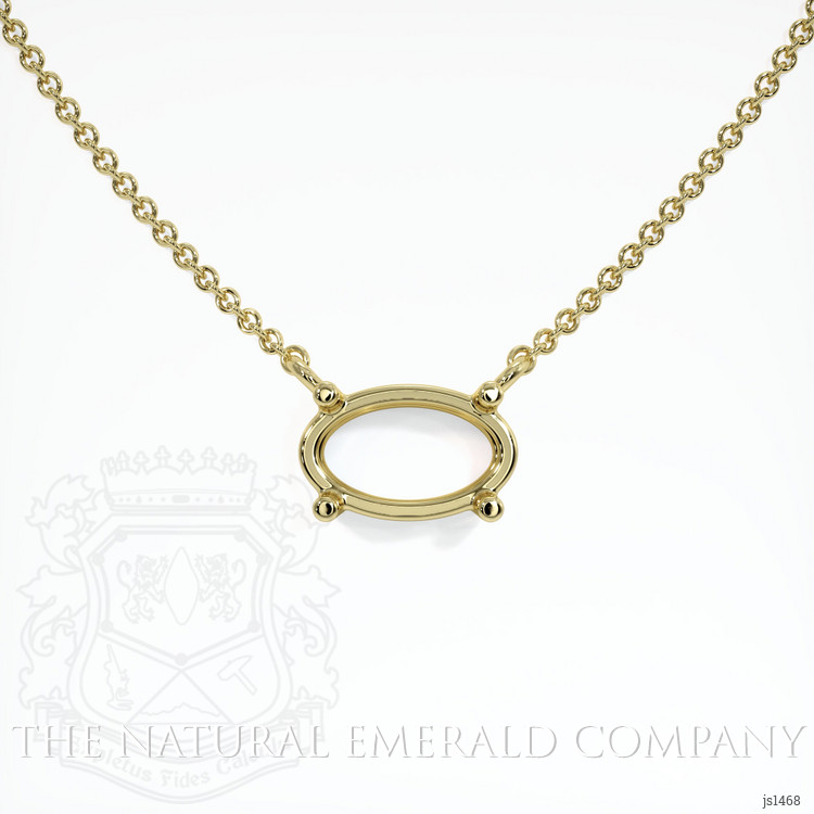 18K Yellow Gold Solitaire Necklace Setting