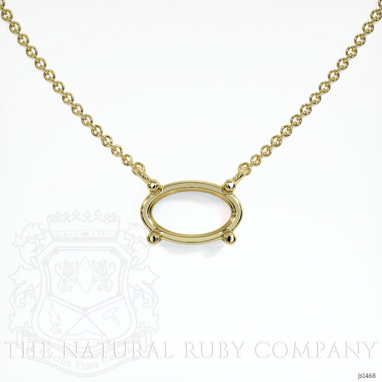 18K Yellow Gold Solitaire Necklace Setting