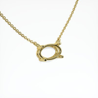 18K Yellow Gold Solitaire Necklace Setting Image