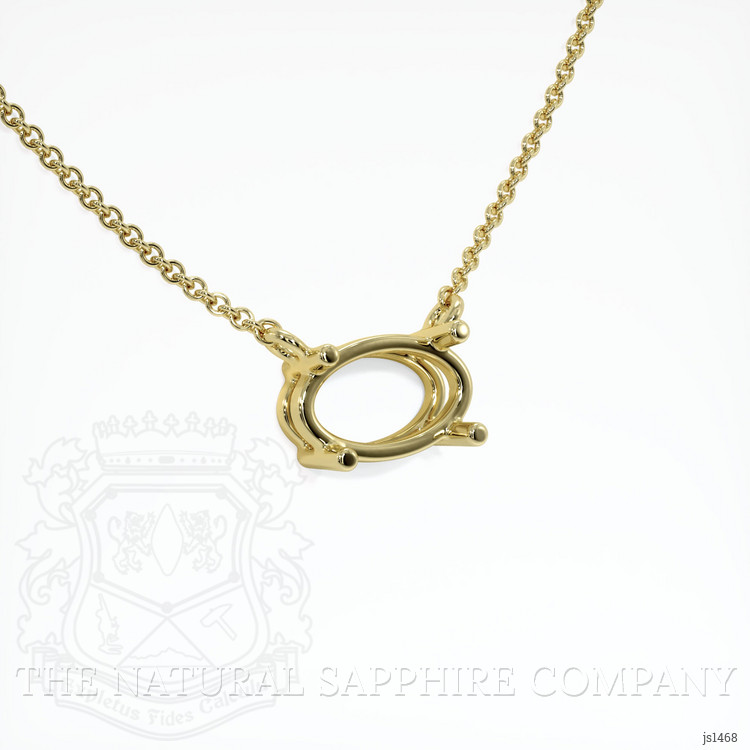 18K Yellow Gold Solitaire Necklace Setting