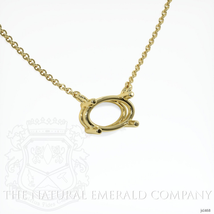 18K Yellow Gold Solitaire Necklace Setting