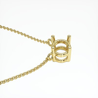 18K Yellow Gold Solitaire Necklace Setting Image