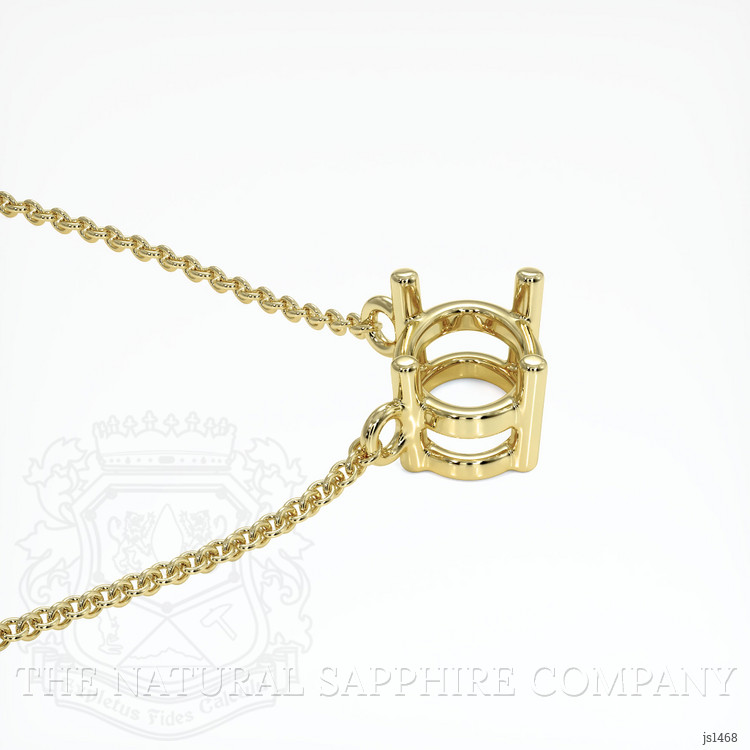 18K Yellow Gold Solitaire Necklace Setting