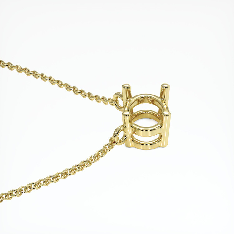18K Yellow Gold Solitaire Necklace Setting
