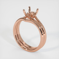 14K Rose Gold Wedding Set Ring Setting Video