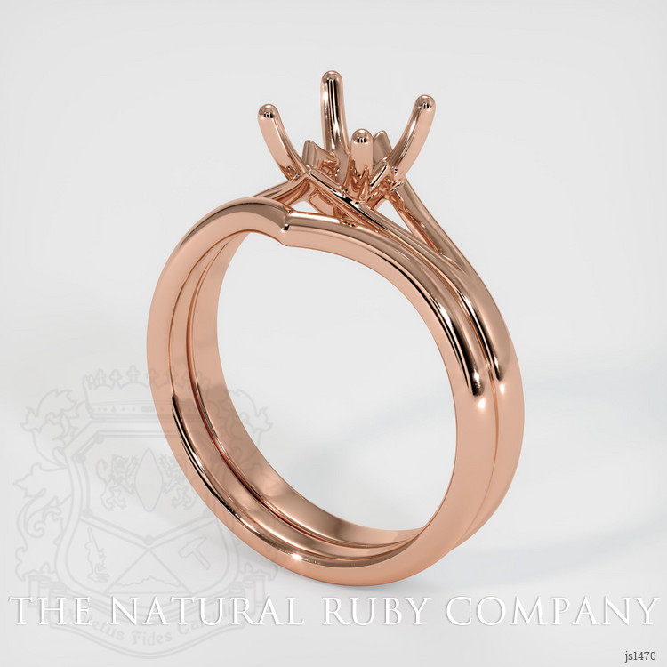 14K Rose Gold Wedding Set Ring Setting