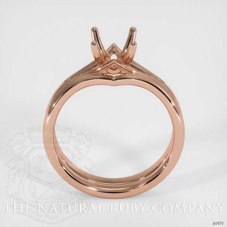 14K Rose Gold Wedding Set Ring Setting