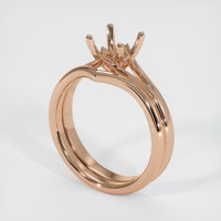 18K Rose Gold Wedding Set Ring Setting Video