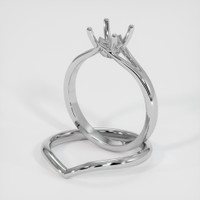 10K White Gold Wedding Set Ring Setting Image