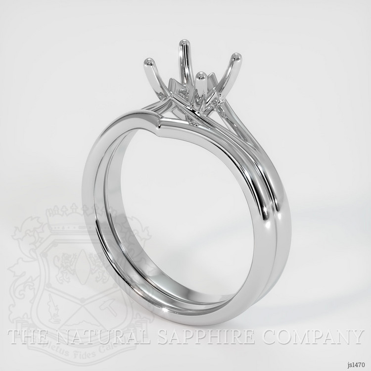 14K White Gold Wedding Set Ring Setting