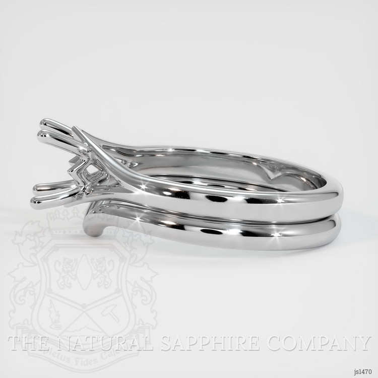 14K White Gold Wedding Set Ring Setting