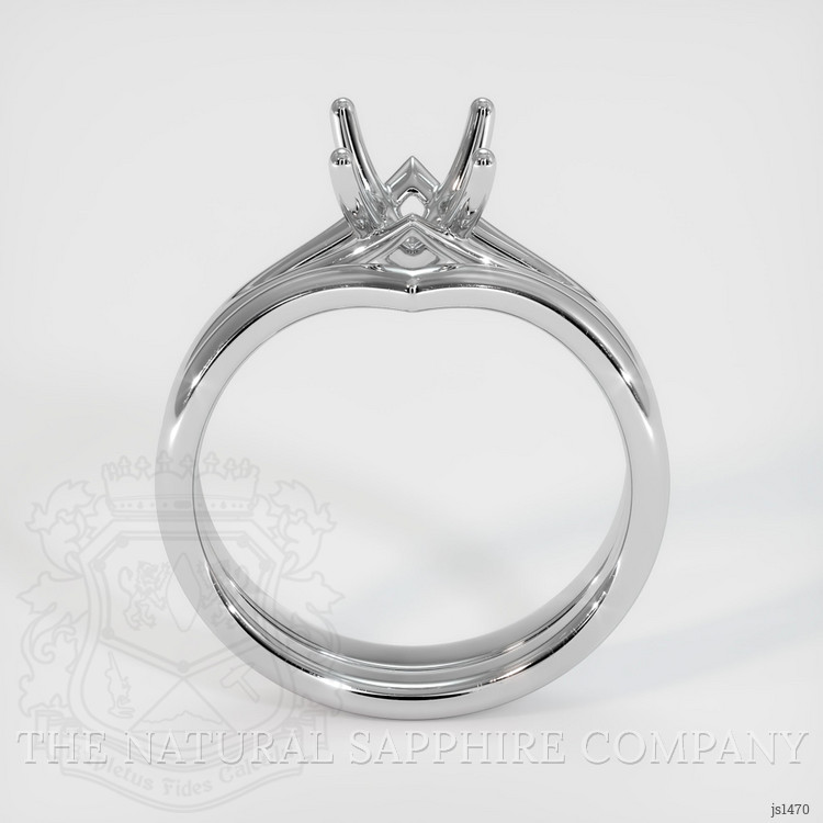 14K White Gold Wedding Set Ring Setting