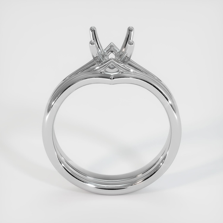 14K White Gold Wedding Set Ring Setting