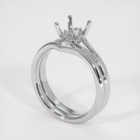 18K White Gold Wedding Set Ring Setting Video