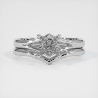 18K White Gold Wedding Set Ring Setting Image