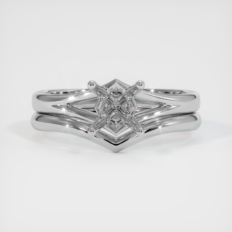 18K White Gold Wedding Set Ring Setting