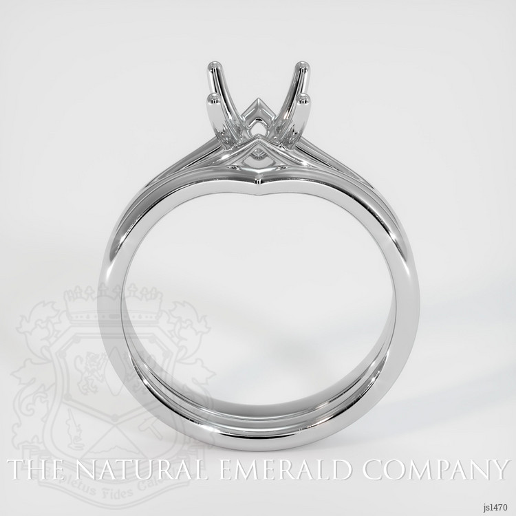 18K White Gold Wedding Set Ring Setting